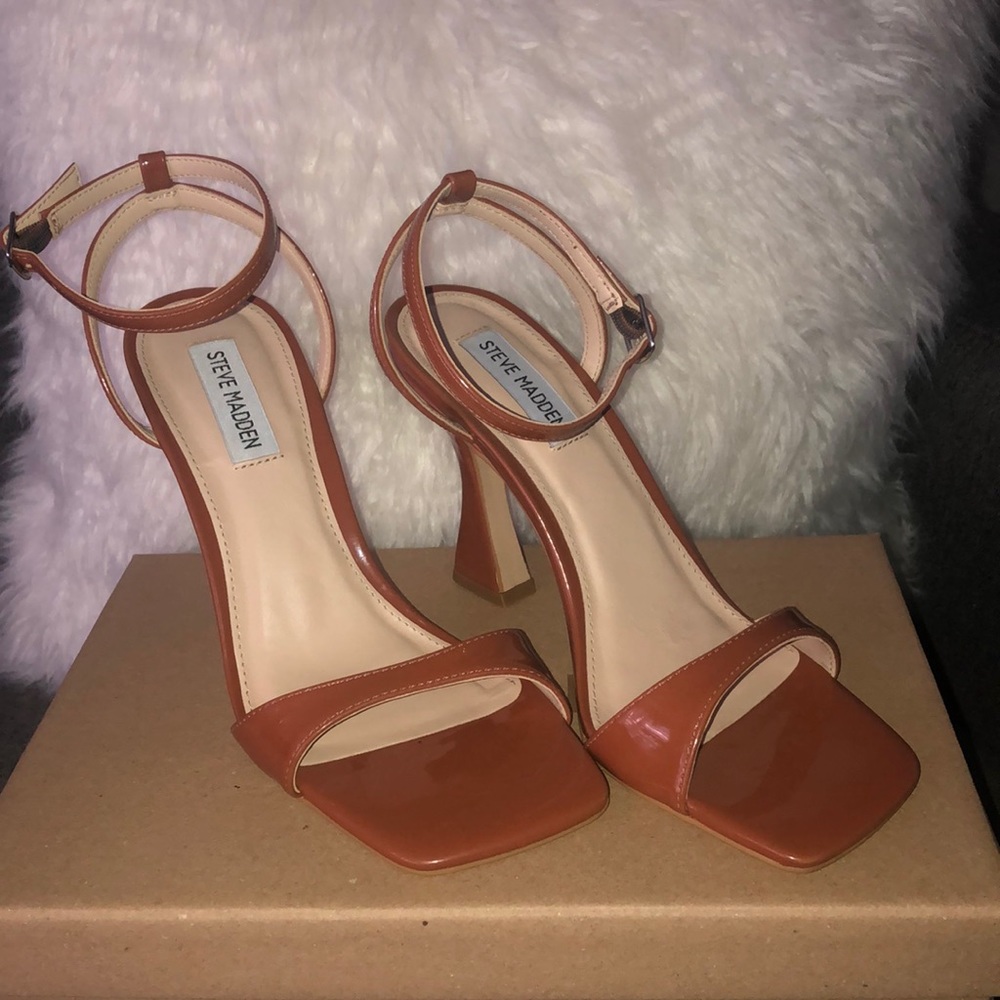Cognac/Brown Steve Madden Heeled Sandals